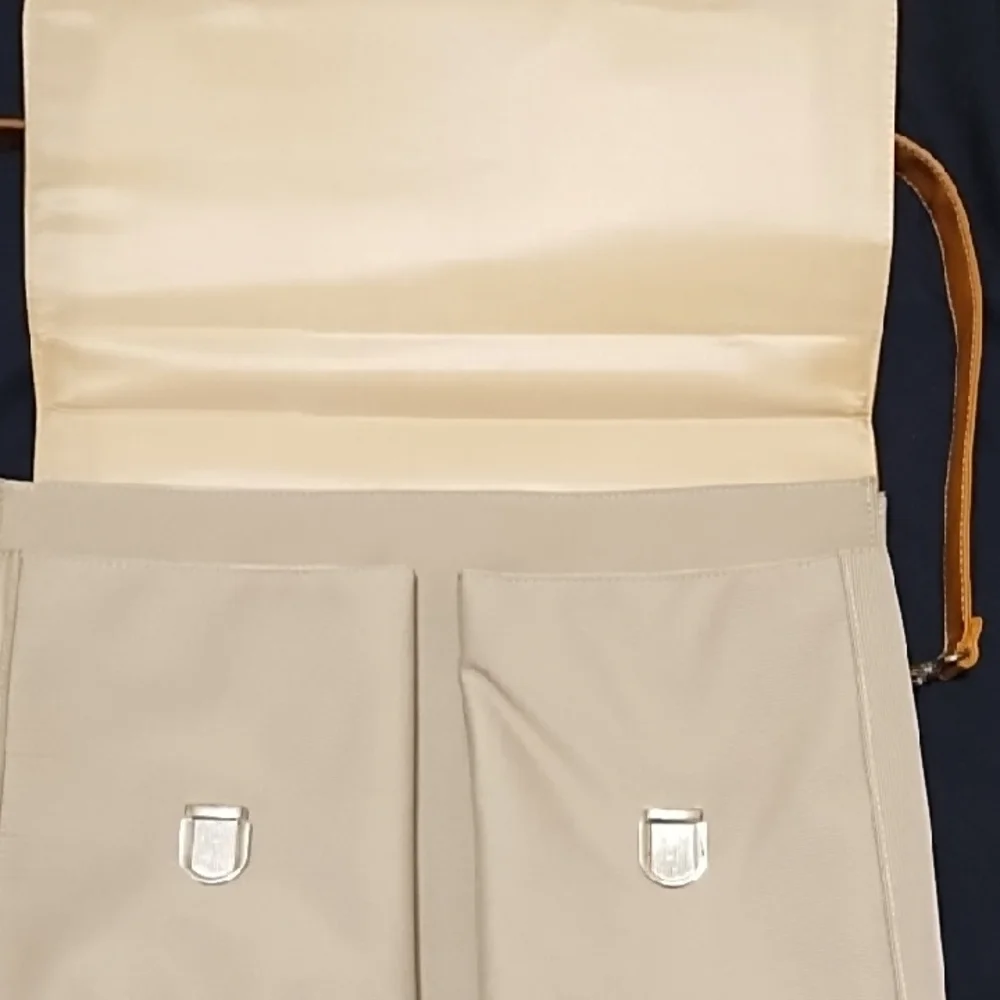 Tan and Cream Briefcase/Bag